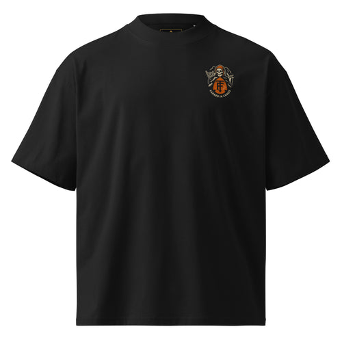 Black first responder civilian tribute t-shirt by True Few Collective with small emblem on chest