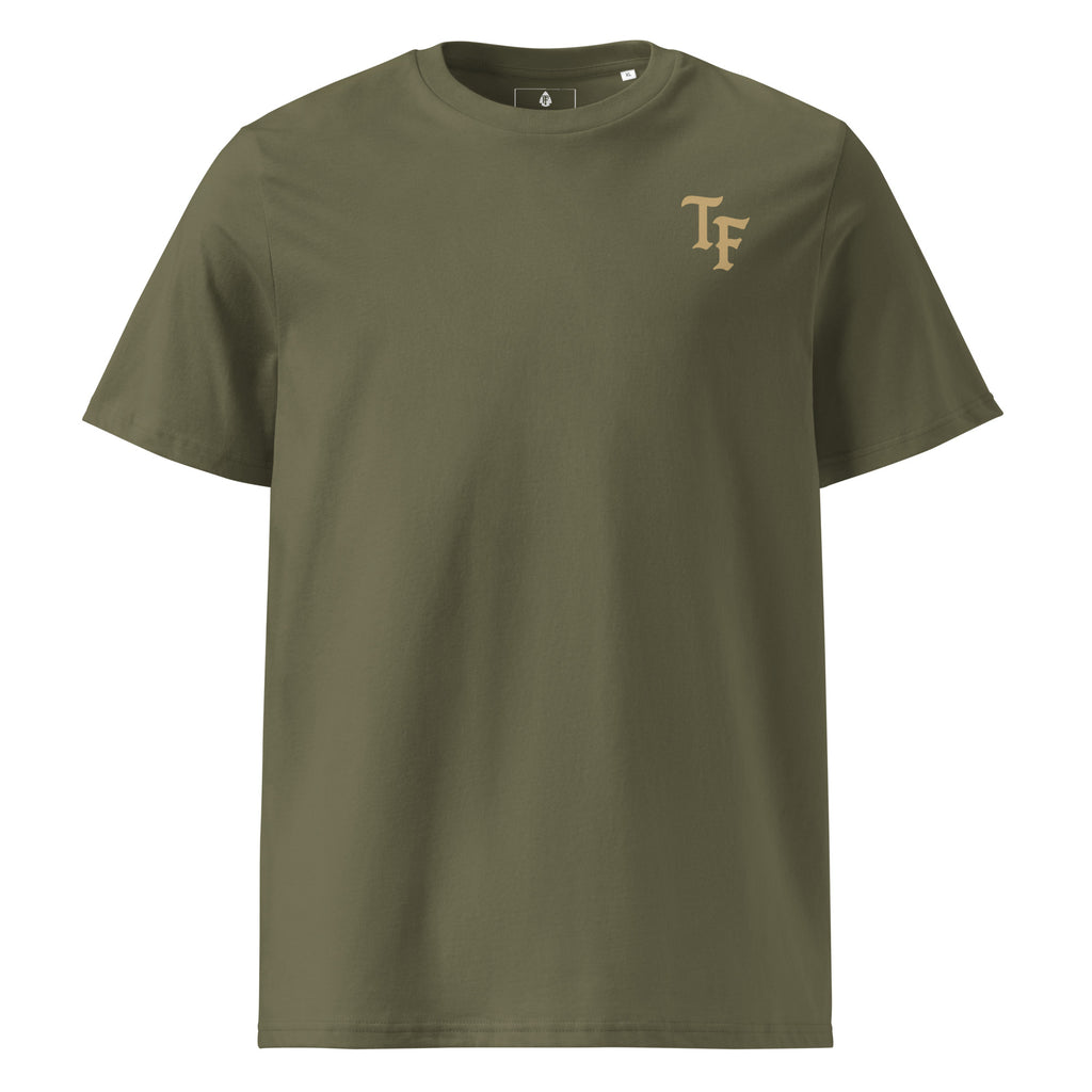 True Few Collective men's standard issue tee true few in olive green with TF logo on chest