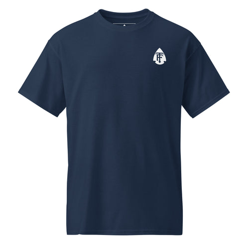True Few Collective navy blue police issue t-shirt featuring a simple logo on the chest